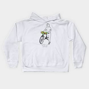 Love To Ride My Bicycle Kids Hoodie